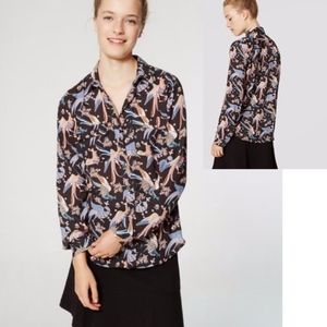 Ann Taylor LOFT Snowbird Utility Blouse XSP